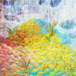 a colorful painting of a sea creature